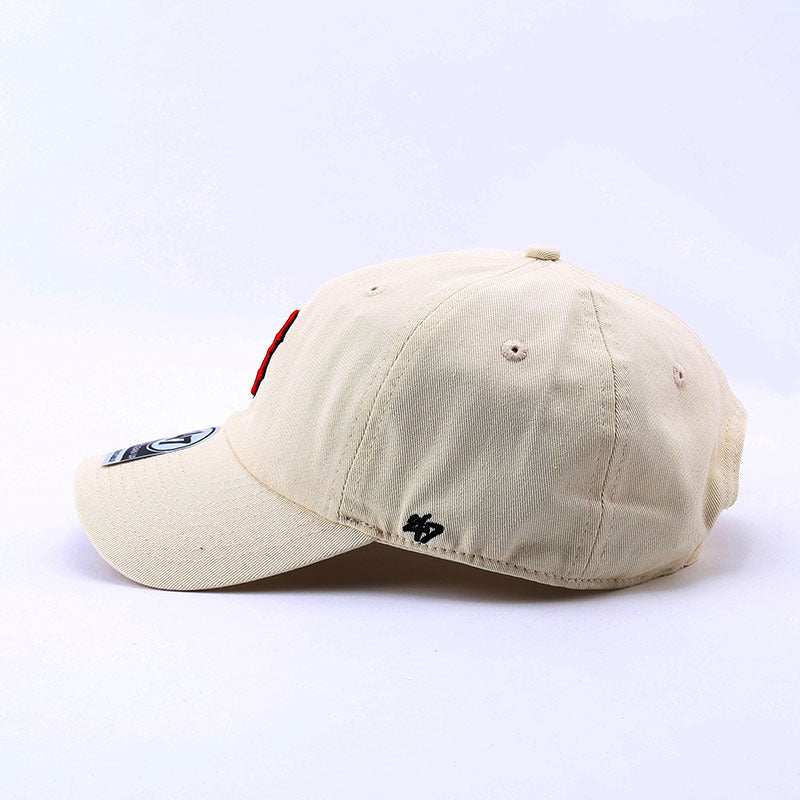 Dodgers and Yankees Baseball Cap 47brand Baseball Cap Female Summer Soft Top Big Logo B Letter Male Beige