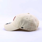 Dodgers and Yankees Baseball Cap 47brand Baseball Cap Female Summer Soft Top Big Logo B Letter Male Beige