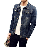 Paisley Denim Jacket Men's Jacket Spring and Autumn Loose