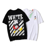 Spring/Summer OW Cartoon Mouse Print Men's and Women's Loose ShortSleeved Tshirt Owt t shirt