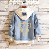 Comic Denim Jacket Men's and Women's Spring and Autumn Large Size Casual