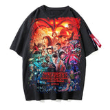 Stranger Things T Shirt Black T-shirt Men and Women Short Sleeve