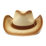 Straw Cowboy Hats Spring and Summer Western Men and Women Straw Cowboy Hat Outdoor Seaside
