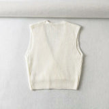 Women Fall Outfits Fall V-neck Cross Vest Slim Fit Short Vest