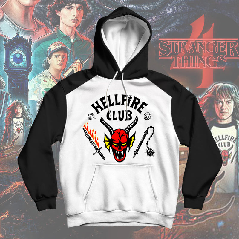 Stranger Things Hellfire Club Hoodie 3d Pattern Sports Jacket