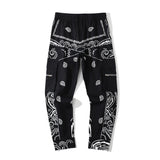 Man Fall Outfits Cargo Pants Men's Paisley Full Printed Multi-Pocket Slim Fit Casual Trousers