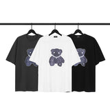 We11 Done T Shirts Bear Pattern Reflective round Neck T Shirts Men and Women