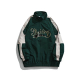 Vintage Letterman Jacket Autumn Color Matching Printed Jacket