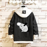 Comic Denim Jacket Anime Leisure Men's and Women's Coats Denim Jacket