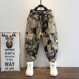 Toddler Boys Pants Boys Spring Children Camouflage Cargo Pants Leisure