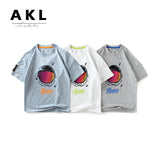Children T Shrits Summer Boys Short Cartoon Print
