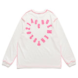 Mens Fall Outfits Autumn Letter Printing Color Contrast Long Sleeve T-shirt Loose Long Sleeve Top