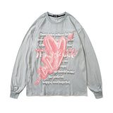 Mens Fall Outfits Long-Sleeved T-shirt Boys Loose Couple Oversize Sweater