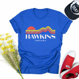 Stranger Things T Shirt Hawkins Letter Print T-shirt plus Size Summer