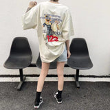 Rrr123 T Shirt Vintage Distressed Casual Loose-Fitting T-shirt