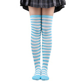 Winter Chunky Cable Thick Knit Thigh High Socks Long Stockings Boot Christmas Stockings Striped Hold-Ups Female Stockings