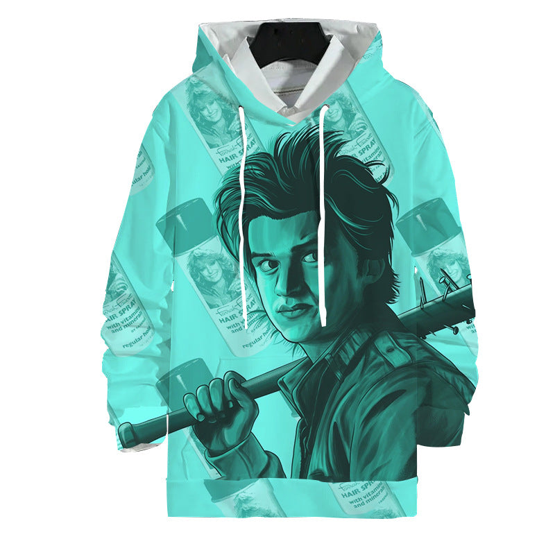 Stranger Things Hoodie Men's Casual Loose round Neck Hooded Hoodie