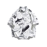 Men T Shitrs Summer Men's Printing Lapel Shirt Short Sleeve