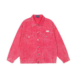 Men Denim Coat Jean Jackets Washed Do the Old Cowboy Coat Men Harajuku Style Loose Lapels Denim Clothes Jacket
