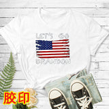 Let'S Go Brandon T Shirt English Letter Pattern Short Sleeve T-Shirt