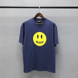 Drew House Smiley Face Short Sleeve Loose Crew Neck Casual Couple T-shirt Men