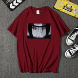 Itachi Uchiha Costume Anime Ninja Itachi Uchiha Xiao Organization Print T-shirt Loose Men's and Women's Tops