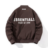 Fog Essentials Varsity Jacket Spring Outfit Jacket Men's Baseball Uniform Female