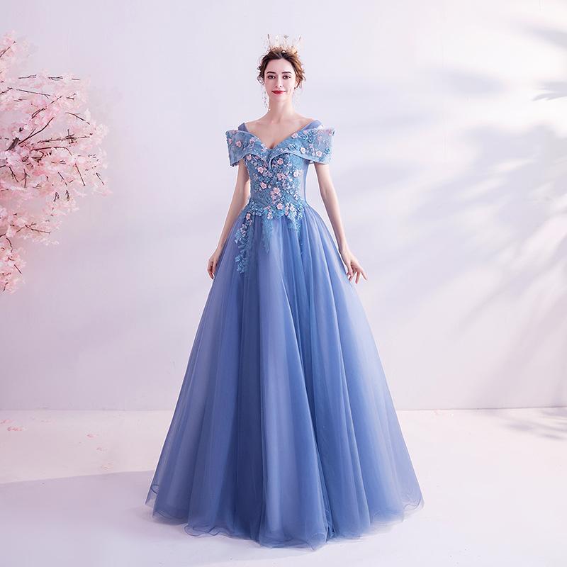 Women'S Evening Dress Ball Gown Princess Quinceanera Wedding Dresses Court Formal Dress Princess Tulle Tutu Dress