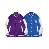College Jacket Retro Hip Hop Baseball Uniform Embroidered Stand Collar Jacket Student Jacket Men and Women