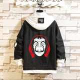 Comic Denim Jacket Men's and Women's Spring and Autumn Fashion Casual Denim Jacket