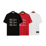 We11 Done T Shirts Letter Print Loose Large Size Men and Women Same Style