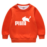 Children Pokemon Pikachu Hoodie Cold Protection Fleece Sweater Double-Layer Thickened