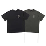 We11 Done T Shirts Logo Letter Offset T-shirt Solid Color Loose Men and Women