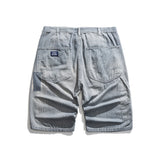 Men Shorts Summer Stripes Shorts Casual Straight-Leg Jeans Men