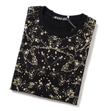 GVC T Shirt Starry Sky Pattern Pure Cotton Loose Short Sleeve Male