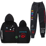Travis Scott Astroworld Hoodie & Pant 2 Piece Set Fashion Men and Women