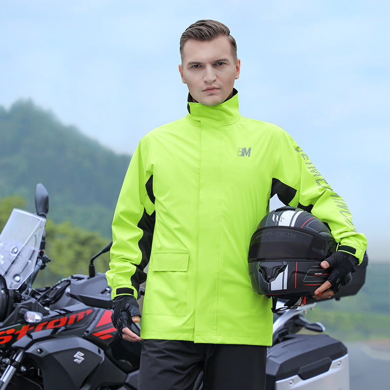 Vegeta Green Jacket Outdoor Raincoat Rain Pants Suit Split Motorcycle Riding Raincoat