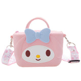My Melody Bag Cartoon Kitty Kid's Messenger Bag Cute Silicone Wide Shoulder Strap Parent-Child Bag Candy Color Girls' Coin Purse Kulomi