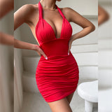 Hot Women In Tight Dresses Summer Women'S Backless Sexy Dress