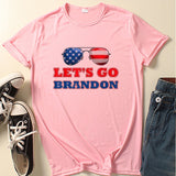 Let'S Go Brandon T Shirt Us Printed Short-Sleeved Top