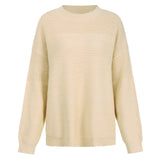 Women Fall Outfits Knitwear Autumn Winter Coat round Neck Long Sleeve Sweater