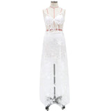 Women Lace Wedding Dress Summer Pure Color Temperament Printed Short Lace