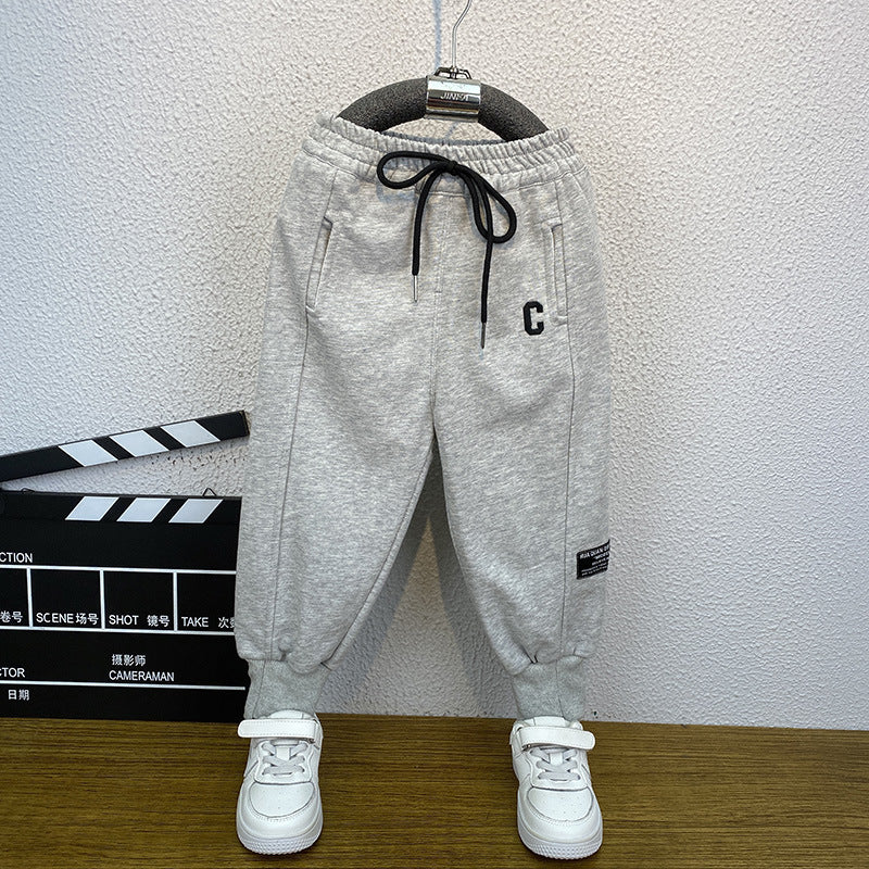Toddler Boys Pants Boys' Spring and Autumn Knitted Track Sweatpants