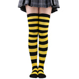 Winter Chunky Cable Thick Knit Thigh High Socks Long Stockings Boot Christmas Stockings Striped Hold-Ups Female Stockings