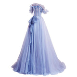 Women'S Evening Dress Ball Gown Princess Quinceanera Wedding Dresses Starry Sky Tutu Dress Birthday Evening Gown