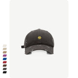 Smiley Face Cap Embroidery Soft Top Baseball Cap