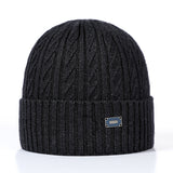 Mens Winter Hats Sleeve Cap Outdoor Twist Knit Cap Autumn and Winter