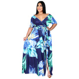 Nina Parker plus Size Dresses Short Sleeve Sexy Beach Dress