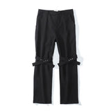 Man Fall Outfits Cargo Pants Ribbon Leggings Straight Casual Pants Men's Micro Flared Trousers