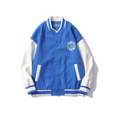 Baby Blue Varsity Jacket Baggy Coat Men's and Women's Jacket Spring Baseball Uniform